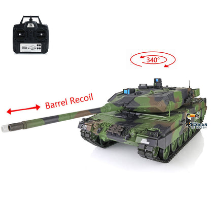Henglong 1/16 TK7.0 Plastic USA M1A2 Abrams 3918 German Leopard2A6 3889 RTR RC Tank BB Infrared Combat Smoke Barrel Recoil Sound Light System