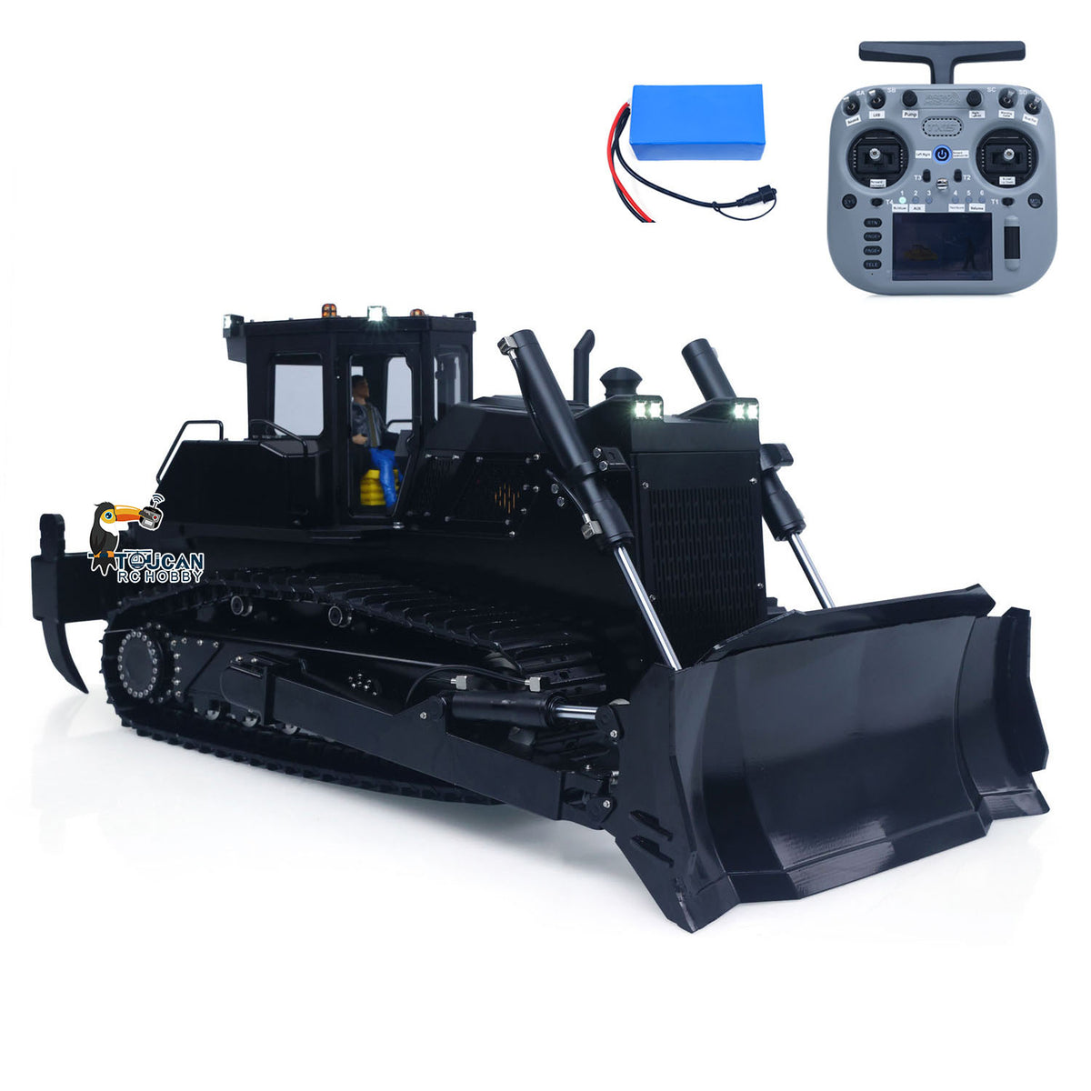 In Stock TOUCAN RC HOBBY Metal D155AX 1/12 RC Hydraulic Bulldozer Remote Control Vehicle Model 7 Way Valve Brushless Motor Radio Controller for Adults