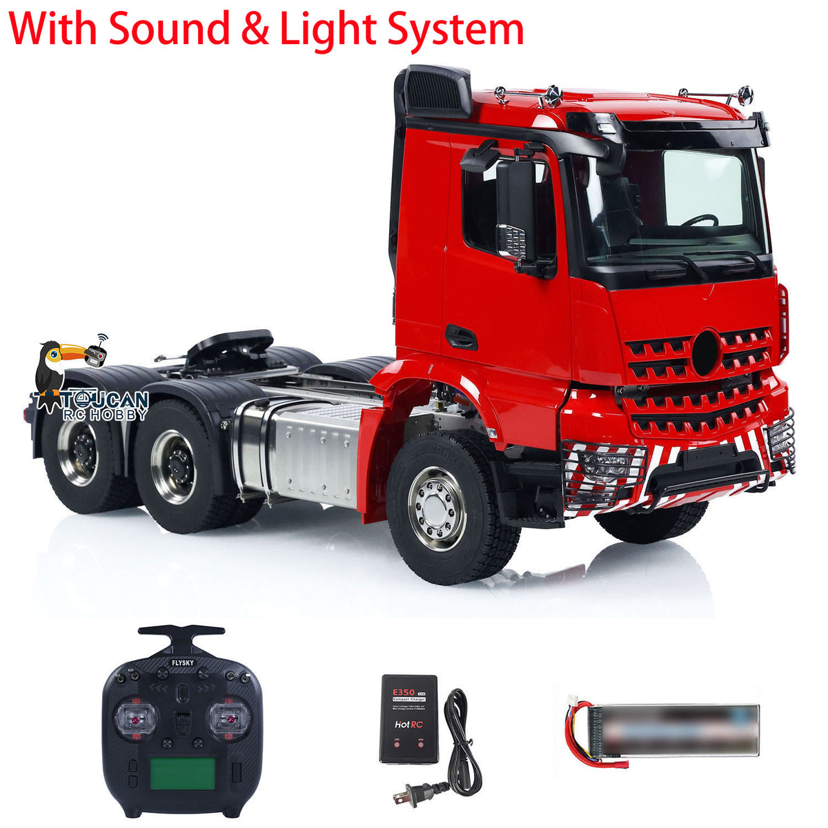 TOUCAN RC HOBBY 1/14 6x6 Metal Chassis RC Tractor Truck RTR Remote Control Car 3-speed Gearbox Painted Assembled Model K3362 Ready to Run