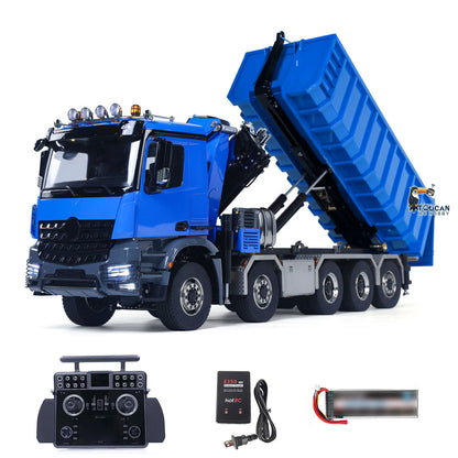 Toucanhobby 1/14 10*10 Metal RC Hydraulic Roll 0n Off Dumper 9-Way Reversing Valve Rear Axle Lifting for Model Enthusiasts