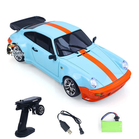 TOUCAN RC HOBBY LDRC LD1898 1:18 2.4G RC Drift Car 10KM/H 4*2 Radio Control Racing Vehicles 911 Gyroscope Metal Drive Shaft Light RTR Battery