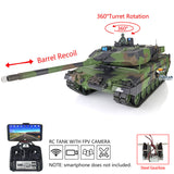 Henglong 1/16 TK7.0 Plastic Leopard2A6 Remote Controlled Ready To Run FPV Tank 3889 Steel Gearbox Barrel Recoil Tracks Sprockets