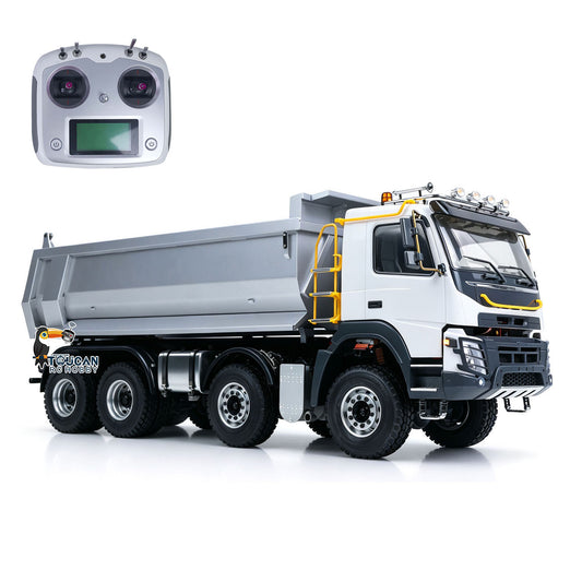 TOUCAN RC HOBBY JDM 1/14 Metal RC Hydraulic Dumper 8x8 Dump Truck Remote Control Tipper 2Speed Gearbox Differential Axle JDM-65D