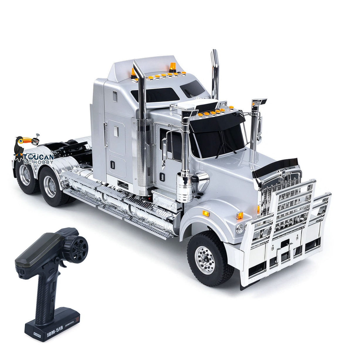 TOUCAN RC HOBBY JDM 518 1/14 RC Tractor Truck 6X4 C509 Plastic Body Remote Control Vehicle Model with 2 Speed Transmission Lighting System PNP