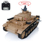 Henglong 1/16 TK7.0 Plastic German Panzer III H RTR RC Tank 3849 Model Smoke Infrared Combat System BB Unit Metal Barrel