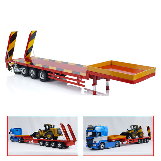 Metall-Sattelauflieger 4-Achs-Anhänger für 1/14 RC-Sattelzugmaschine Fernbedienung Auto Hobby Modell DIY Spielzeug Zubehör montiert lackiert
