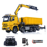 1:14 10x10 Metal RC Hydraulic Dump Car Remote Control Crane Full Dumper Trucks 9-Channel Reversing Valve with Light Sound System