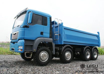 TOUCAN RC HOBBY LESU TGS Cabin 1/14 Metal 8x8/6x6 RC Hydraulic Dumper Truck Tipper Vehicle 2 Speed High Torque Gearbox 540 Brushed Motor for RC Model Enthusiasts