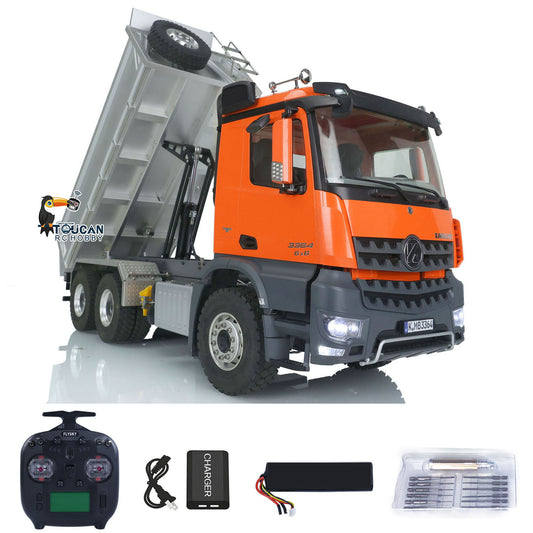 TOUCAN RC HOBBY Kabolite K3364 1/14 6*6 Metal RC Hydraulic Dumper Remote Control Construction Vehicle 2-Speed Transmission for Adults Modeler