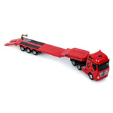 HUINA 1/64 Remote Control Drift Tractor Truck 9900 W/ 3Axle Plastic Semi Flatbed Trailer RTR Lights Effect Manual Support Legs