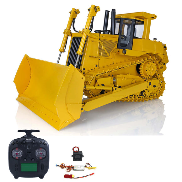 Metal 1/14 Scale RC Hydraulic Bulldozer DXR2 Remote Control Dozer Model W/ New Sound Module Motor ESC Servo Light System