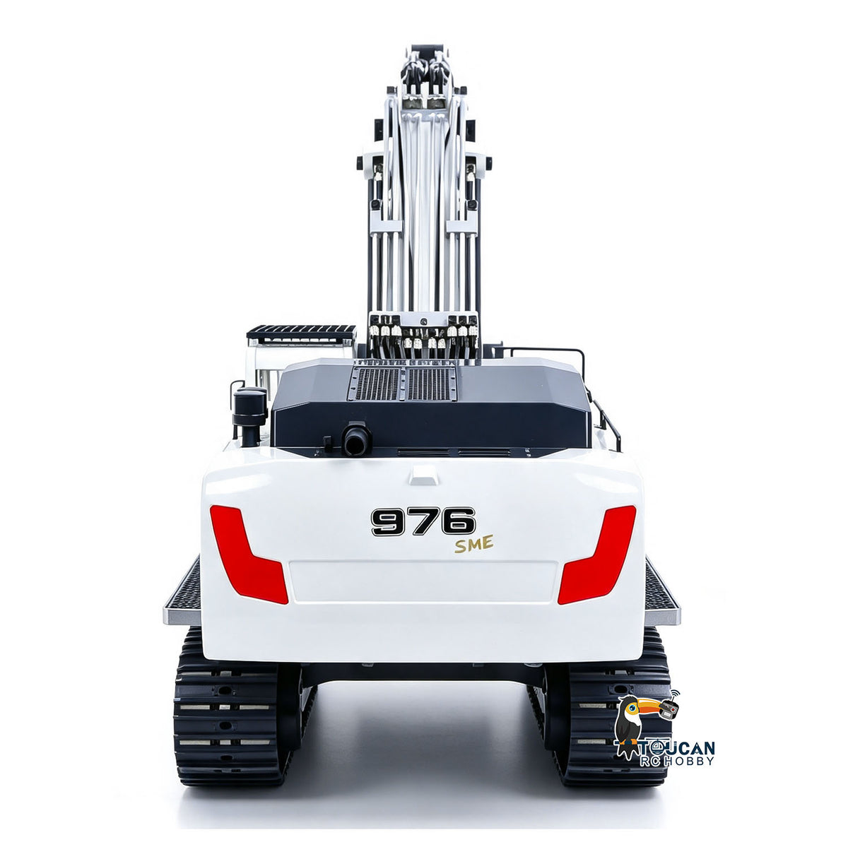 TOUCAN RC HOBBY 1/12 Metal Hydraulic Remote Control Excavator LR976 6CH Valves RC Digger RTR Model Dual Pump Brushless Motor Light Sound System