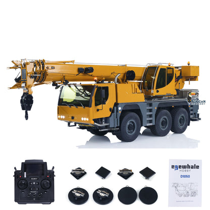 Vorbestellung NEU Eyewhale D1050 Metall 1/14 RC Hydraulischer Mobilkran LKW All Terrain Vehicle 3 Achsen Funkgesteuertes Hebezeugmodell Paladin PL18EV