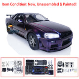 Capo RC Racing Car Model Body Parts Dark Night Purple for 1/8 Limited Edition Drift Vehicles R34 with 2-Speed Transmission