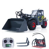 1/14 JDM-128 Full Metal RC Telehandler w/Fork Bucket Grapple 4WD Steering No Radio Battery
