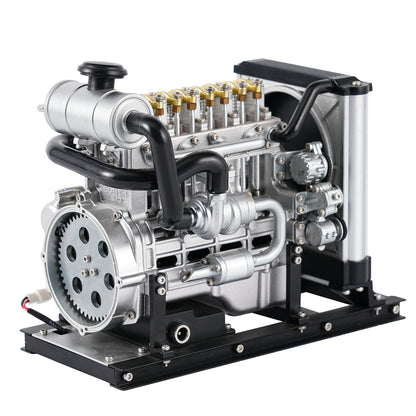 TECHING Mini-Diesel-Vierzylinder-Mechanische Motor Metall Zusammengebautes Motormodell Dekoratives Display-KIT Unmontiert