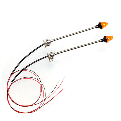 1 Paar LED-Kunststoff-Markierungsleuchte, Seitenwarnleuchte, 2,2 V – 3 V, für DIY Tamiya 1/14 RC Traktor-LKW-Modell, Bulldozer, Kipper, Autoteile