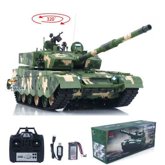 Henglong 1/16 TK7.0 Plastic China ZTZ 99A MBT RTR RC Tank 3899A with Barrel Recoil Infrared Combat Smoke Lights Sounds Effect