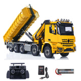 Toucanhobby 1/14 10*10 Metal RC Hydraulic Roll 0n Off Dumper 3 Speed Transmission Rear Axle Steering 9-way Reversing Valve Model