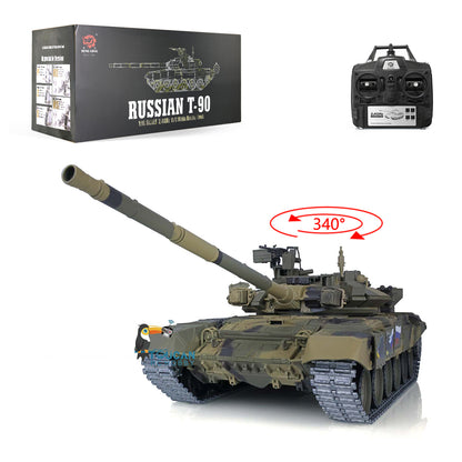 Verbesserter Henglong 1/16 TK7.0 Russischer T90, fahrbereit, funkgesteuerter Panzer, 3938 Metallketten, Kettenräder, Leiträder, Rauchgeräusche