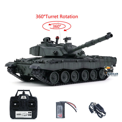 TOUCAN RC HOBBY Henglong 1/16 TK7.0 Professional British Challenger II 3908 RTR RC Tank 360 Degrees Turret BB IR Smoke Metal Tracks Sprockets Idlers Road Wheels Gearbox