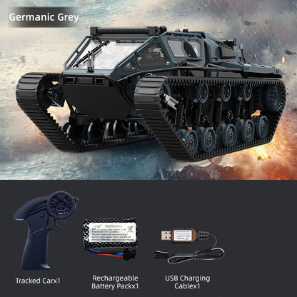 TOUCAN RC HOBBY 1/18 RC Drifting Tracked Off Road Vehicle C8812 2.4GHz Remote Control Simulation Model Car LED Lights 360 Degree Rotation RTR
