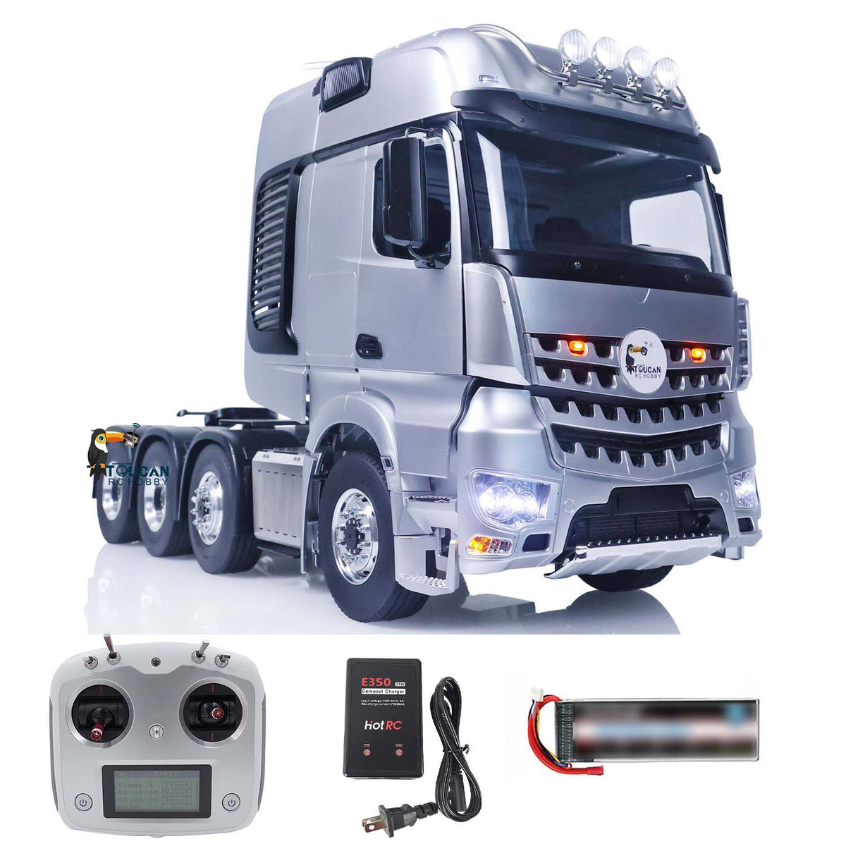 TOUCAN RC HOBBY  1/14 8x8 RC Tractor Truck Metal Chassis High-Quality DIY Remote Control Car