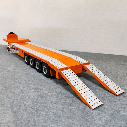 1:14 4-achs Metallanhänger für RC Traktor Auto LKW Elektrische Heckklappe Beine Lackiert Zusammengebaut DIY Modell Batterie