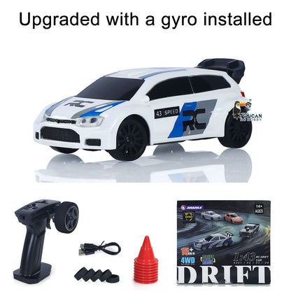 Hochgeschwindigkeits-2,4-G-Mini-RC-Driftauto 1/43 Rennfahrzeuge Gyroskop 4WD Ready to Go Mini-Auto-Spielzeug Radio Batterie Lichter Modell