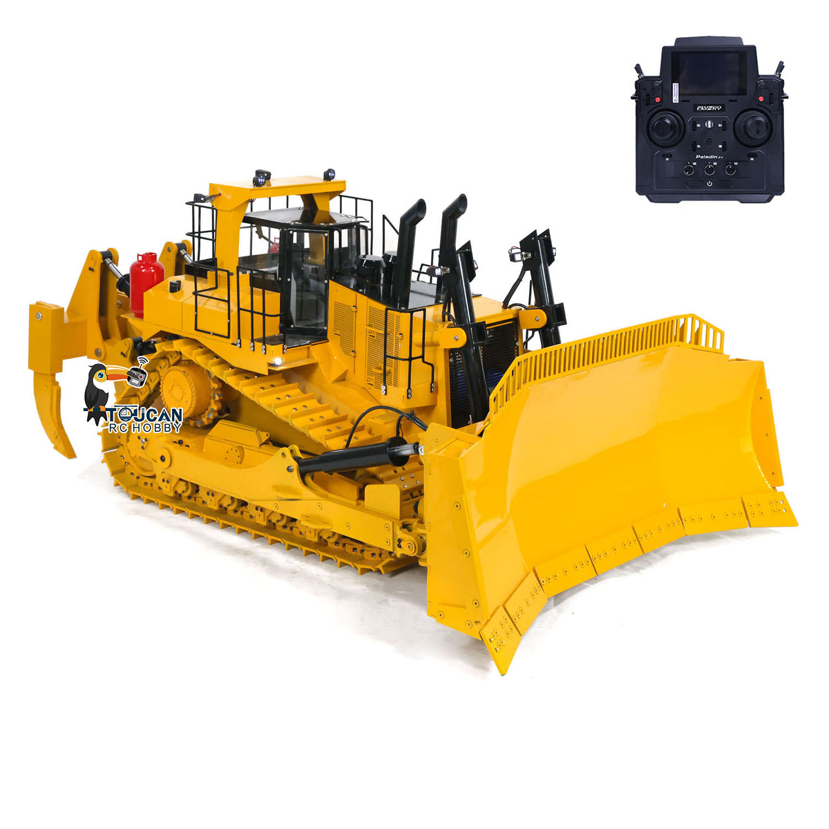 TOUCAN RC HOBBY 1/10 Giant Hydraulic RC Bulldozer D11T Heavy Duty PL18EV Remote Control Dozers 5-way Directional Valve System