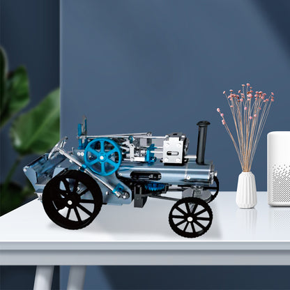 Edelstahl TECHING Simulation Elektrisches Dampfauto Display DIY Fahrzeuge Modellbausätze Dekoration Modeaccessoires