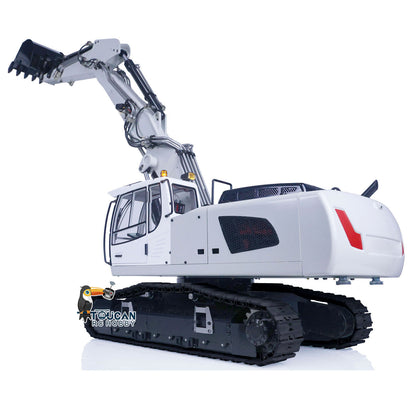 MTM 946-3 Metal 1/14 Excavator All-Metal Hydraulic Tracked Model with T12D Transmitter and Blue Hydraulic Grab plus 2 Buckets and Ripper, Battery Charger Not Included