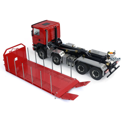 6. 1/14 RC Construction Truck 8x8 Hydraulic System TH-X G88 Red Right Side View  
