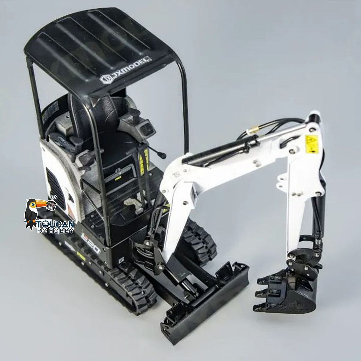 TOUCAN RC HOBBY JXMODEL 1/14 E20 Mini RC Hydraulic Excavator Remote Control Digger Simulation Construction Vehicle Models Sounds Light