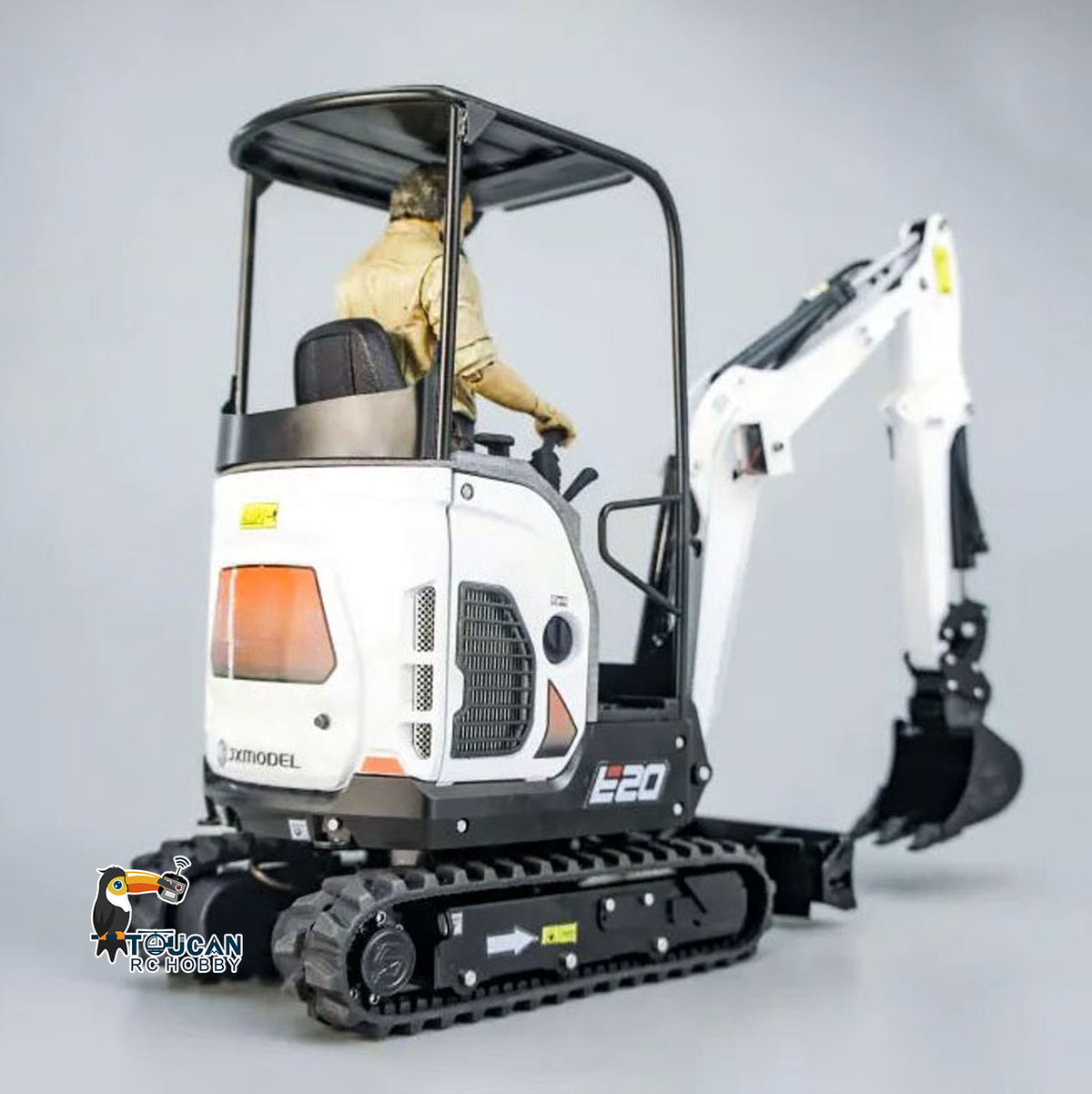 TOUCAN RC HOBBY JXMODEL 1/14 E20 Mini RC Hydraulic Excavator Remote Control Digger Simulation Construction Vehicle Models Sounds Light