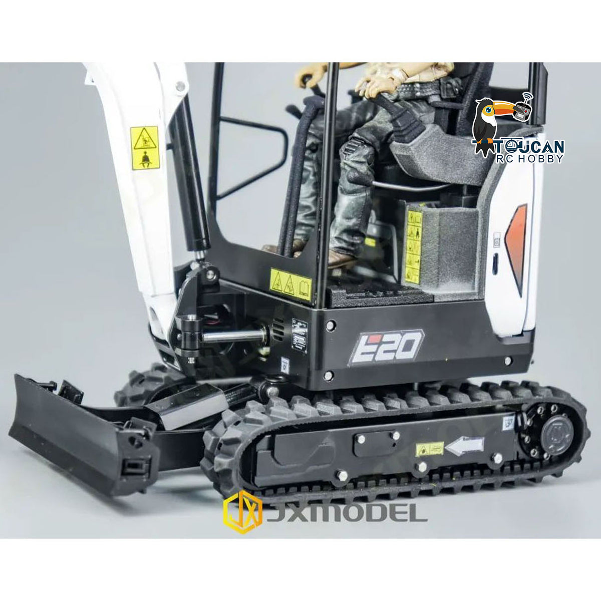 TOUCAN RC HOBBY JXMODEL 1/14 E20 Mini RC Hydraulic Excavator Remote Control Digger Simulation Construction Vehicle Models Sounds Light