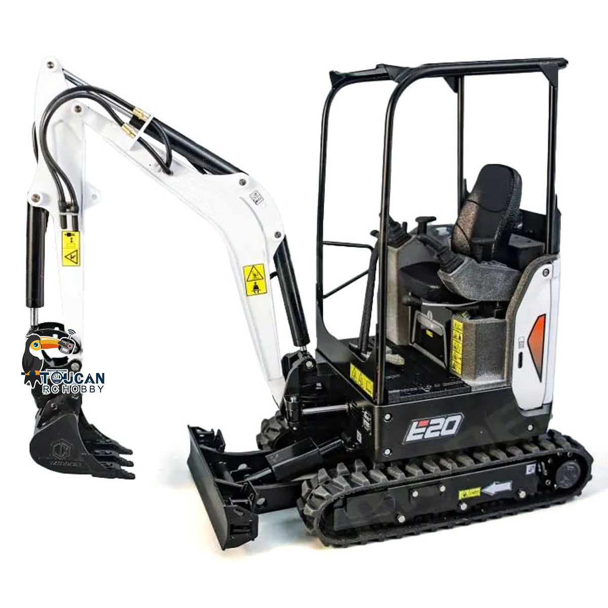 TOUCAN RC HOBBY JXMODEL 1/14 E20 Mini RC Hydraulic Excavator Remote Control Digger Simulation Construction Vehicle Models Sounds Light
