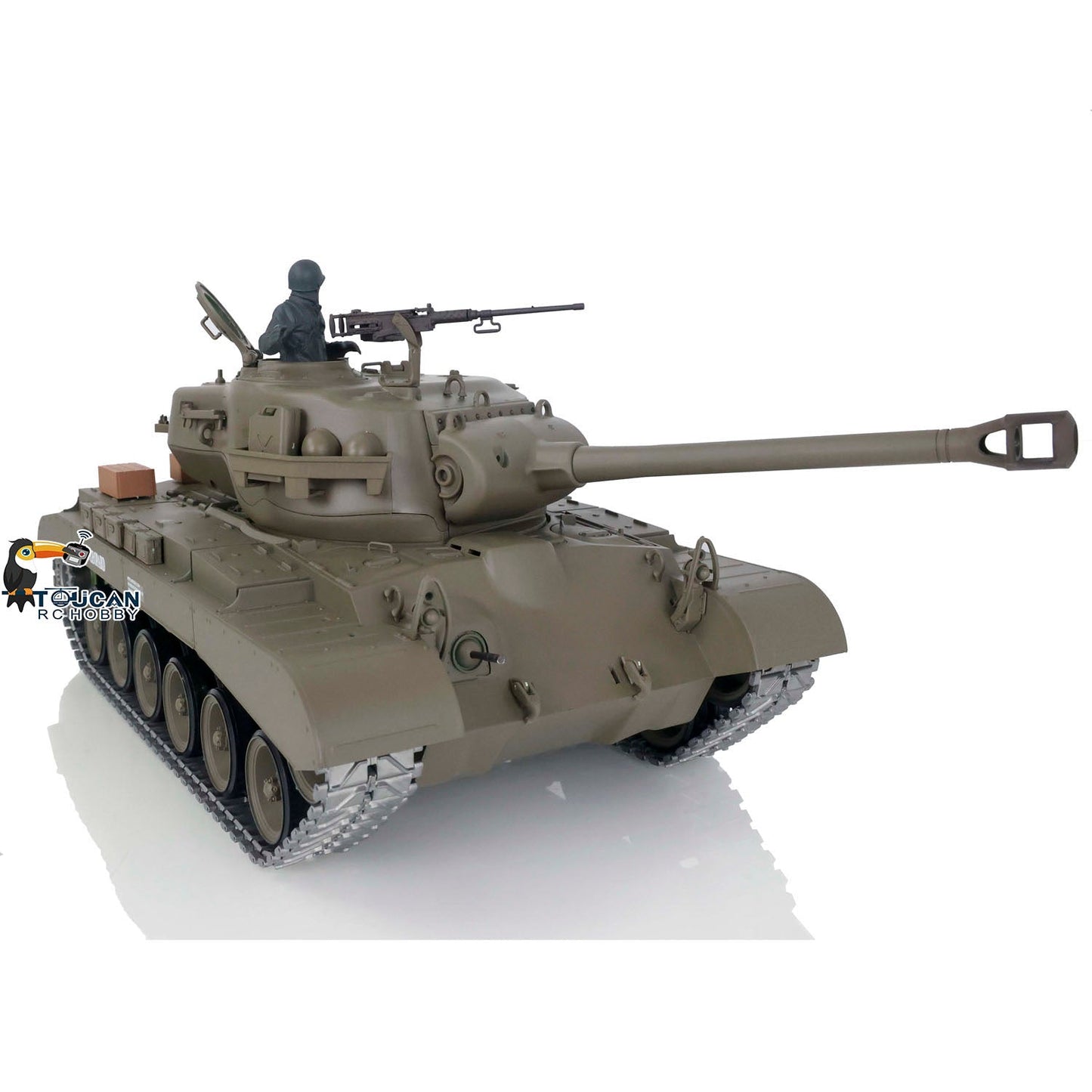 Henglong 1/16 TK7.0 3838 USA M26 Pershing 3839 Walker Bulldog M41A3 RTR RC Tank 360 Degrees Turret IR BB Smoke Metal Sprockets Tracks Gearbox