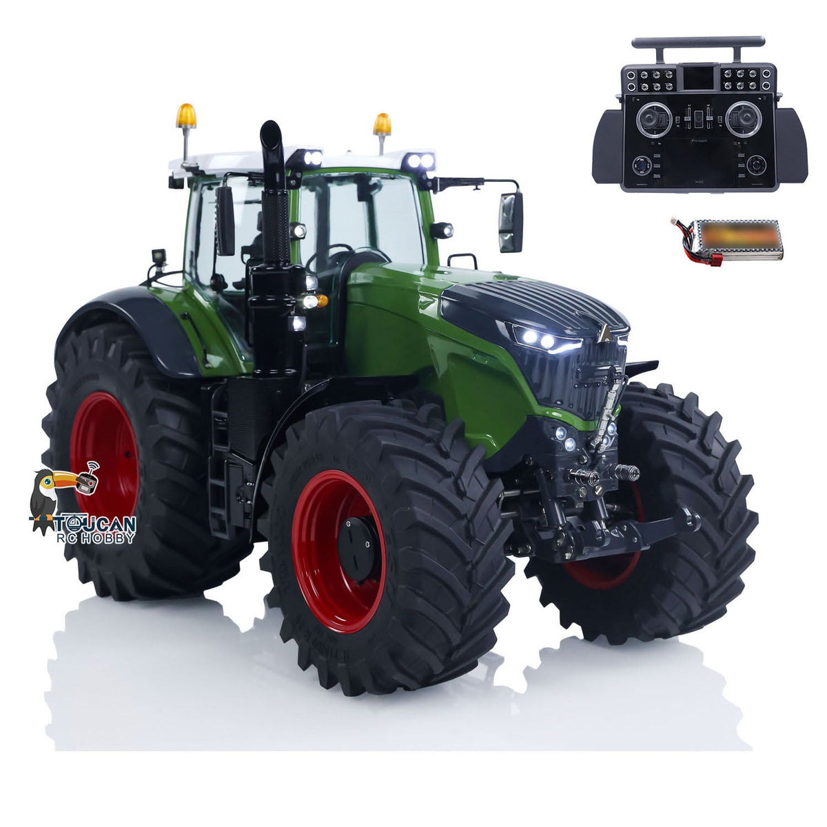 TOUCAN RC HOBBY 4WD Brand New LESU AOUE 1050 1/14 Metal Hydraulic RC Tractor Radio Control Vehicle Light Sound 4X4 Emulated Agricultural Car Hobby Models