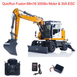 RTR 8CH Valves 1/14 RC Hydraulic Excavator LR914 4x4 Wheeled Digger Differential Lock Hobbywing Brushless Motor ESC Sound System