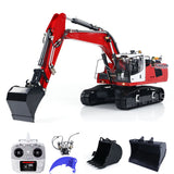 MTM 946 Metal 1/14 RC Hydraulic Excavator Remote Control Digger T12D Radio Controller for Garden Landscaping