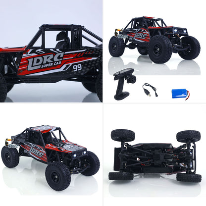 LDRC LD18499 1/18 2,4G RC Kletterauto 4*4 Ferngesteuertes Fahrzeug 280 Bürstenmotor ESC Ready to Go Batterie Servo USB Ladung
