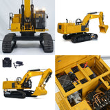 1/8 Metal Remote Control Hydraulic Excavator 390F Heavy Duty 3CH Valves RC Construction Vehicle Models Flysky PL18EV Radio