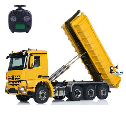 Metall 8x8 1/14 RC Hydraulische Roll Auf Volle Dumper Lkw Fernbedienung Dump Autos Mit 3-speed Getriebe Differential Sperre Achsen