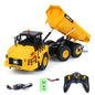HUINA 1/16 Half Metal Electric Remote Control Dump Truck 553 RC Construction Vehicle Tipper Lights Sounds Effect RTR Model