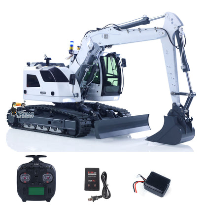 CUT 1/14 Scale 914 Metal RC Hydraulic Excavator 5-ways Valve Remote Control Digger ST8 Radio Controller Model for Hobbyists