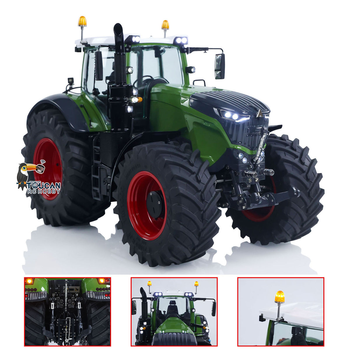 In Stock TOUCAN RC HOBBY LESU Metal 1/14 RC Tractor Truck AOUE 1050 4x4 Hydraulic Farm vehicle K500 Seedbed Pre-sowing Soil Preparation Planter Plough Light Sound
