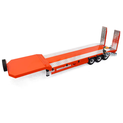1/14 Metall-Sattelauflieger für RC-Traktor, Funksteuerung, Simulationsauto, elektrische Hebebeine, Heckklappe, DIY-Hobbymodelle