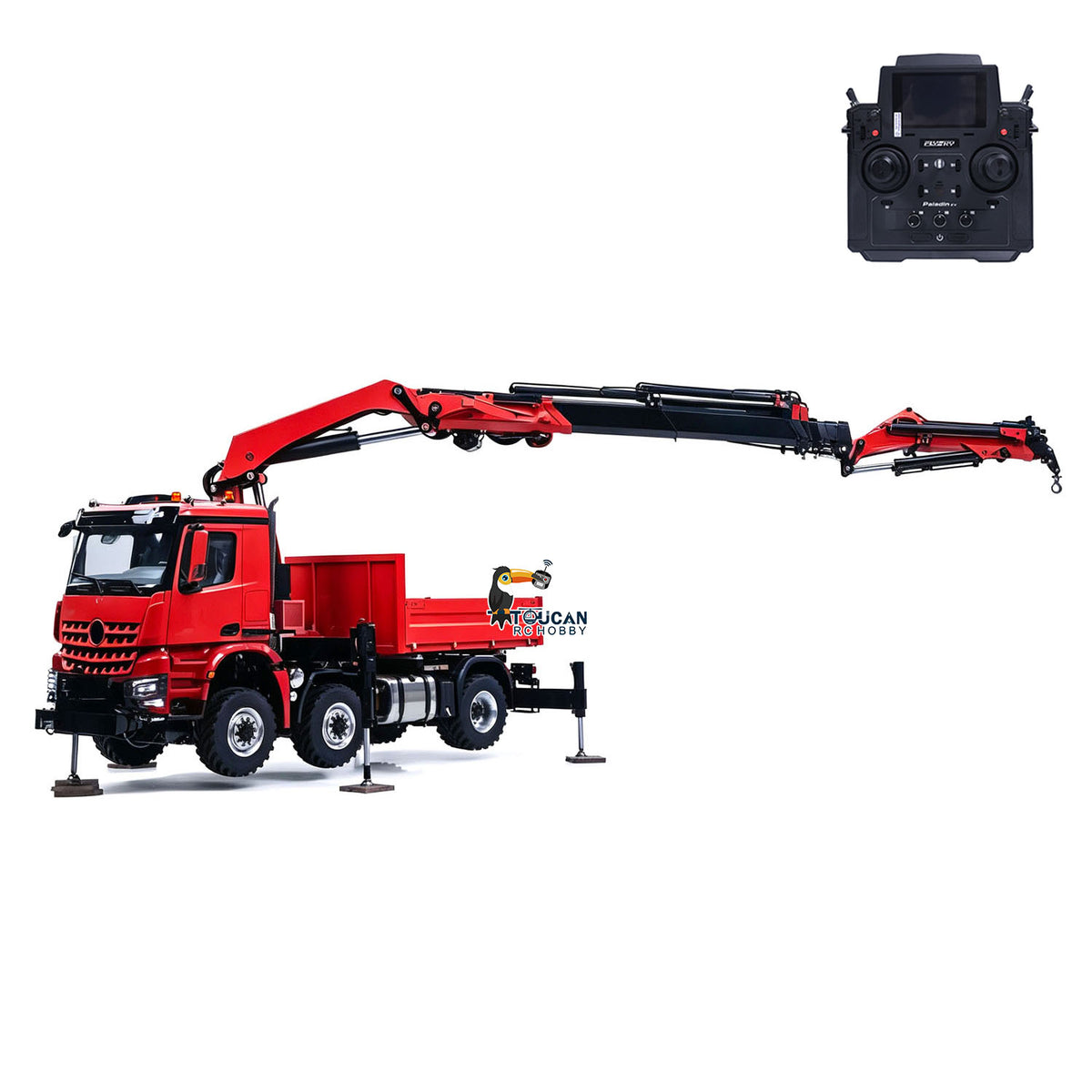 In Stock TOUCAN RC HOBBY 3363 Metal 1/14 2.4GHz Remote Control Tractor Truck Hydraulic Crane Fly Jib Arm 4151 AK 6*6 RC Agriculture Lorry Paladin PL18EV