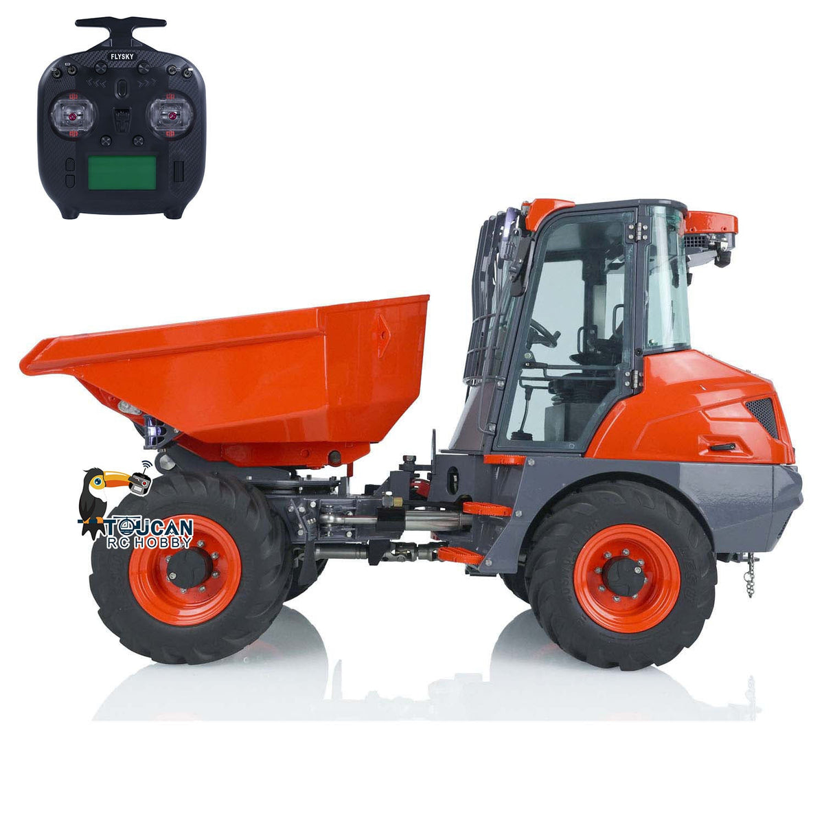 TOUCAN RC HOBBY LESU 1/14 4X4 Painted AOUE 6MDX Metal Articulated Remote Controlled Hydraulic Dumper Truck Tipper Car ESC PNP Motor